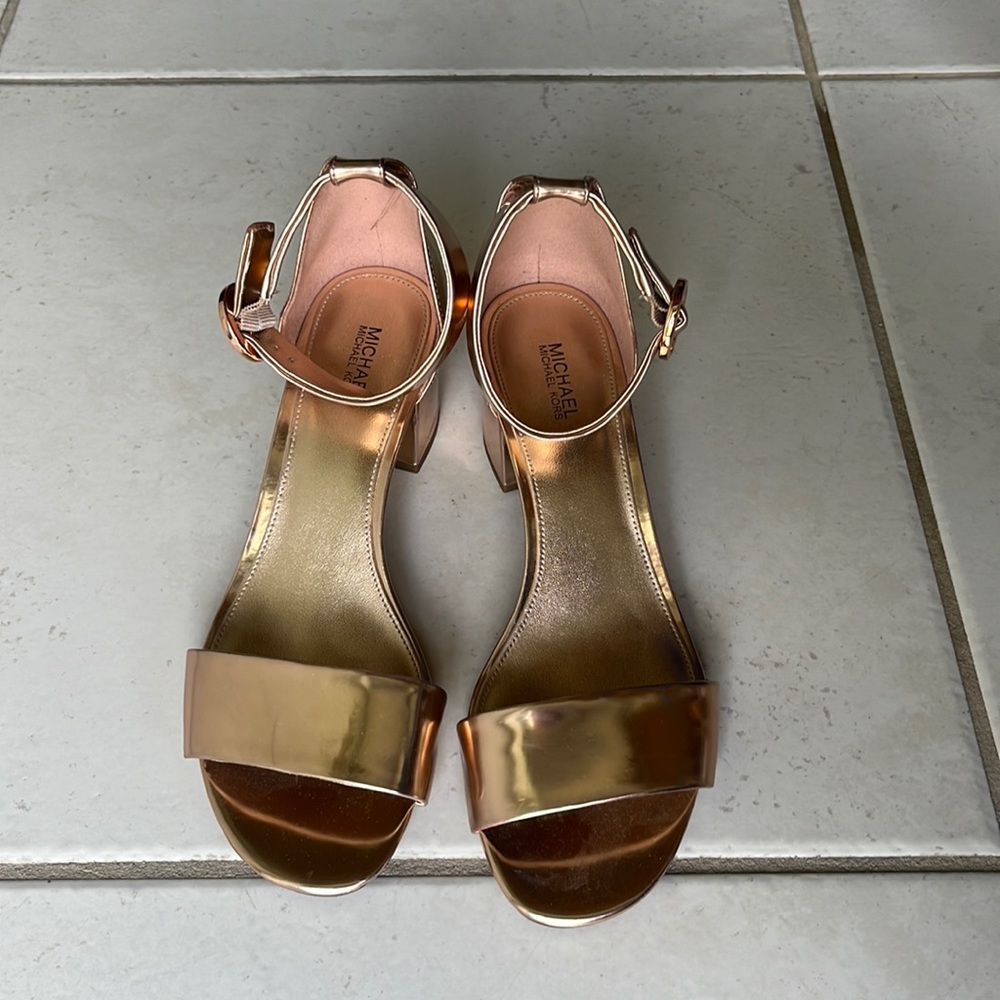Rose Gold Michael Kors Sandal Heels